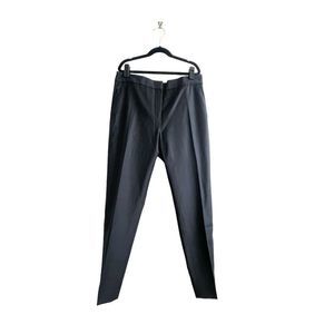 Reiss Star Tuxedo Trousers Rib Trim Black Wool Blend Women's 6 NWT